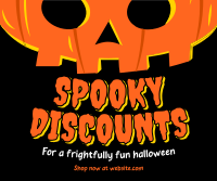 Halloween Pumpkin Discount Facebook Post Design