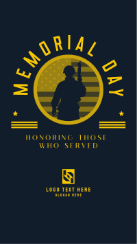 American Soldier Badge TikTok Video Design