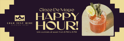 Cinco De Mayo Happy Hour Twitter header (cover) Image Preview