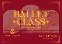 Sophisticated Ballet Lessons Postcard Design