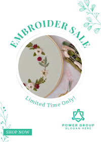 Embroidery Sale Poster Image Preview