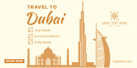 Dubai Travel Package Twitter Post Design