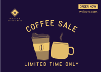 Coffee Sale Postcard Design