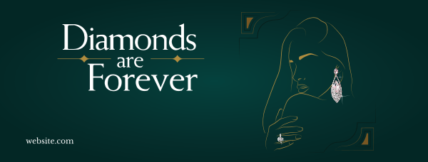 Diamonds are Forever Facebook Cover Design Image Preview