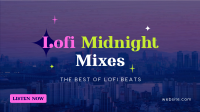 Lofi Midnight Music Facebook Event Cover Design