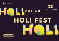 Holi Fest Postcard Design