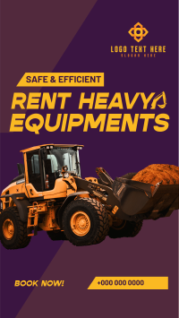 Heavy Equipment Rental Instagram reel Image Preview