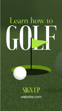 Minimalist Golf Coach Facebook story Image Preview