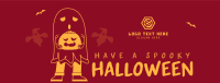 Trick or Treat Ghost Facebook cover Image Preview