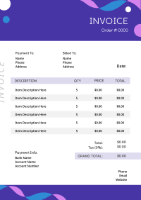 Curvy Corporate Invoice Design