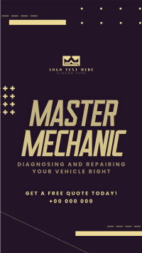 Abstract Professional Motor Mechanic Instagram Reel Design