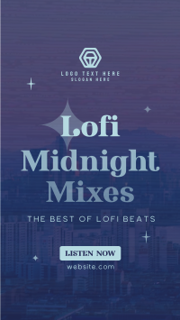 Lofi Midnight Music TikTok video Image Preview