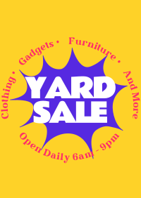 Comic Yard Sale Flyer Design