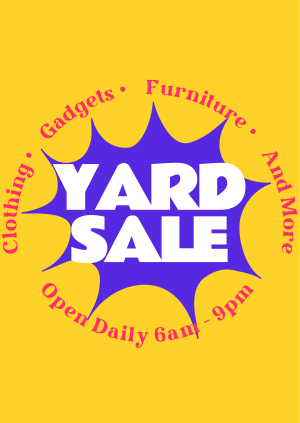 Comic Yard Sale Flyer Image Preview