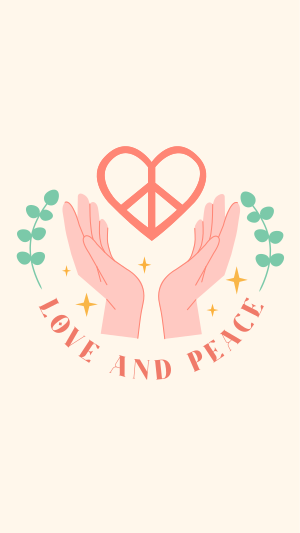 Love and Peace Instagram story
