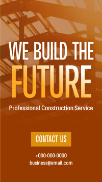 Professional Construction Service YouTube Short Design