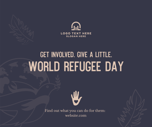 World Refugee Day Dove Facebook Post Design Image Preview