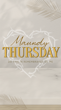 Minimalist Maundy Thursday YouTube Short Design