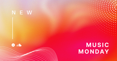 Music Monday Gradient Facebook Ad Image Preview