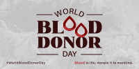 World Blood Donor Badge Twitter Post Design
