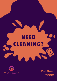 Contact Cleaning Services  Poster Design