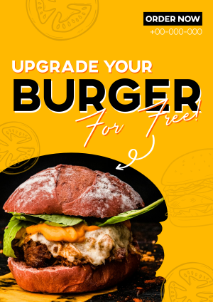 Free Burger Upgrade Flyer Image Preview