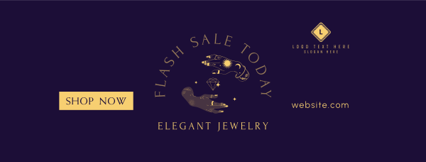 Jewelry Flash Sale Facebook Cover Design Image Preview