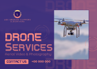 Drone Video and Photography Postcard Design