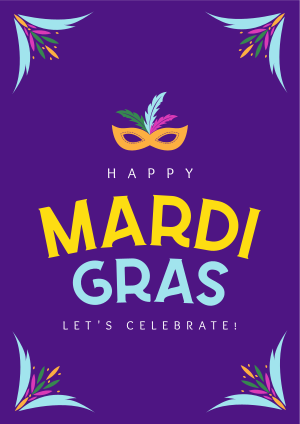 Festive Mardi Gras Flyer Image Preview