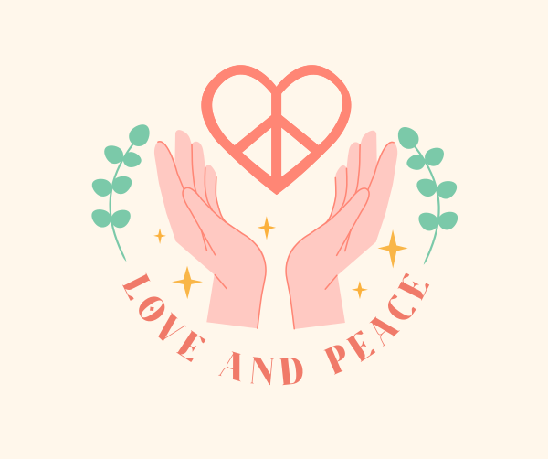 Love and Peace Facebook Post Design Image Preview