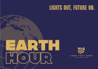 Earth Hour Movement Postcard Design