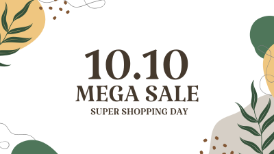 10.10 Sale Organic Abstract Facebook event cover Image Preview