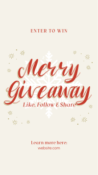 Merry Giveaway Announcement Facebook Story Design