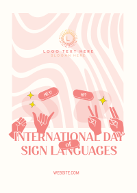 Sign Languages Day Celebration Flyer Design