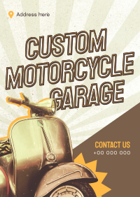 Retro Motor Repair Flyer Design