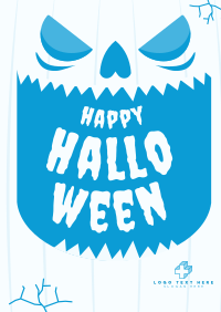 Scary Halloween Pumpkin Poster Design