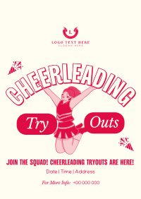 Cheerleading Tryouts Announcement Poster Preview