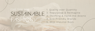 Chic Sustainable Fashion Tips Twitter header (cover) Image Preview