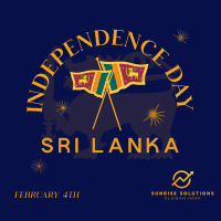 Sri Lanka Independence Badge Linkedin Post Design