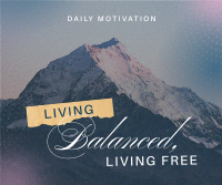 Living Balanced & Free Facebook Post Design