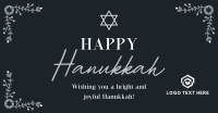 Hanukkah Floral Border Facebook ad Image Preview