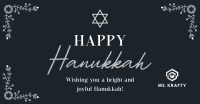 Hanukkah Floral Border Facebook Ad Image Preview