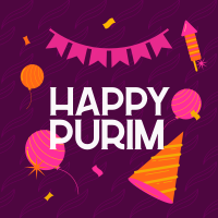 Purim Jewish Festival Instagram Post Design