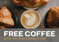 Bread and Coffee Postcard Design