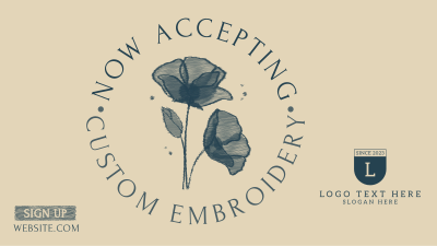 Custom Embroidery Facebook event cover Image Preview