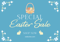 Easter Bunny Sale Postcard Image Preview