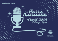 Vintage Karaoke Postcard Design