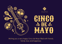 Bright and Colorful Cinco De Mayo Postcard Image Preview
