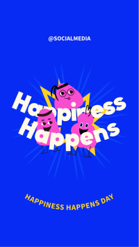 Happiness Unfolds Facebook Story Design