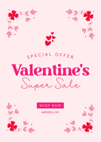 Valentines Day Super Sale Flyer Image Preview